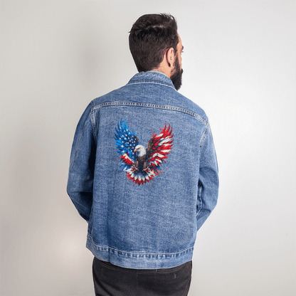 Patriot Eagle - Men's Jean jacket - DS Artwork N Design
