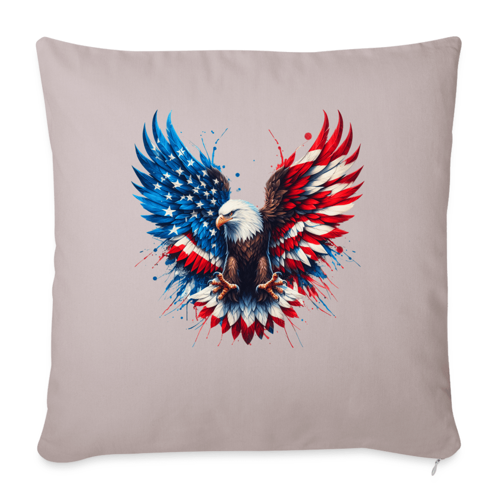 Patriot Eagle - Throw Pillow Cover 18” x 18” - DS Artwork N Design