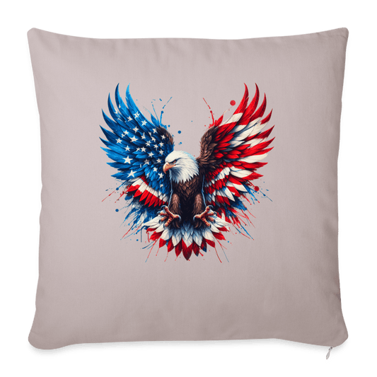 Patriot Eagle - Throw Pillow Cover 18” x 18” - DS Artwork N Design