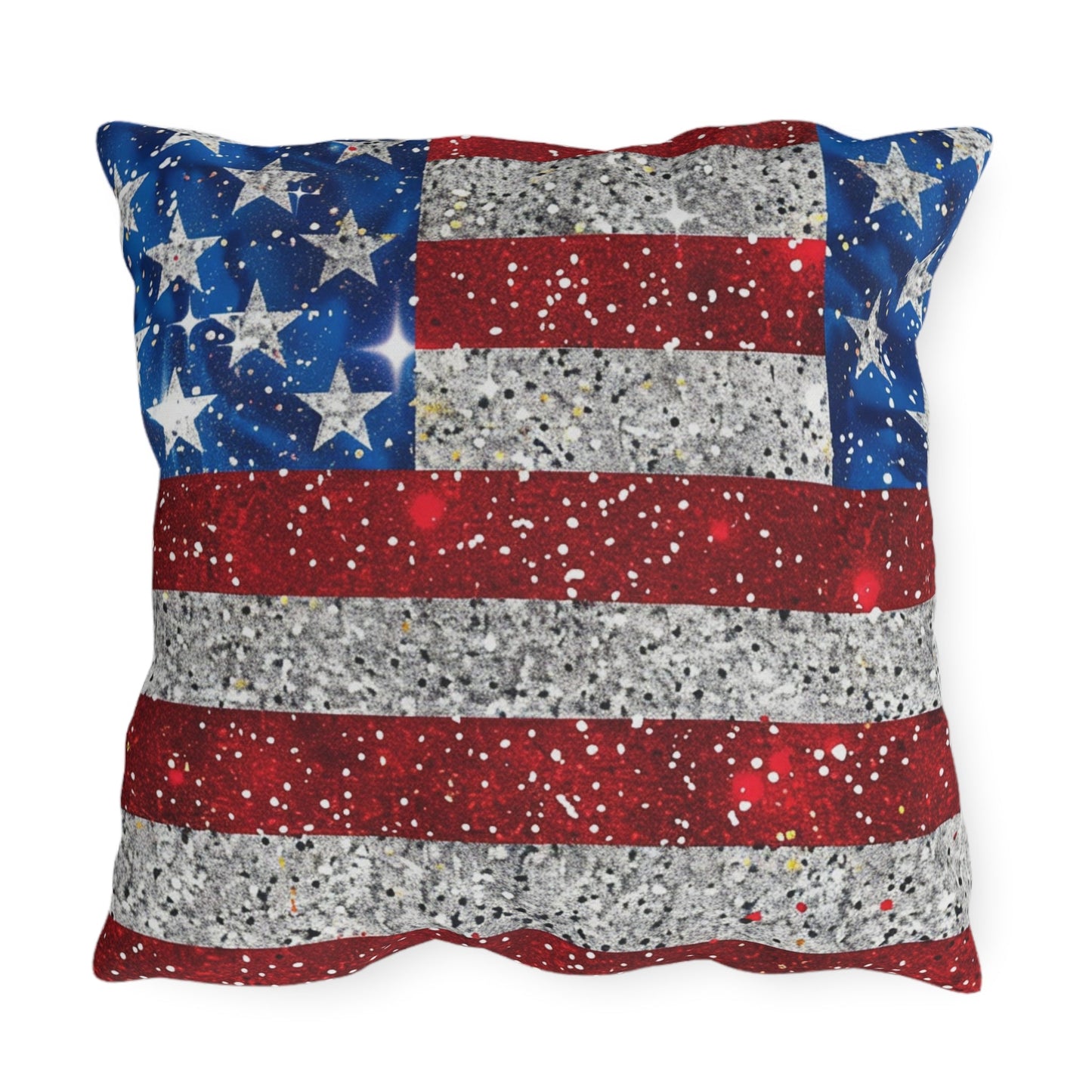Patriotic Outdoor Pillow - American Flag Design - DS Artwork N Design