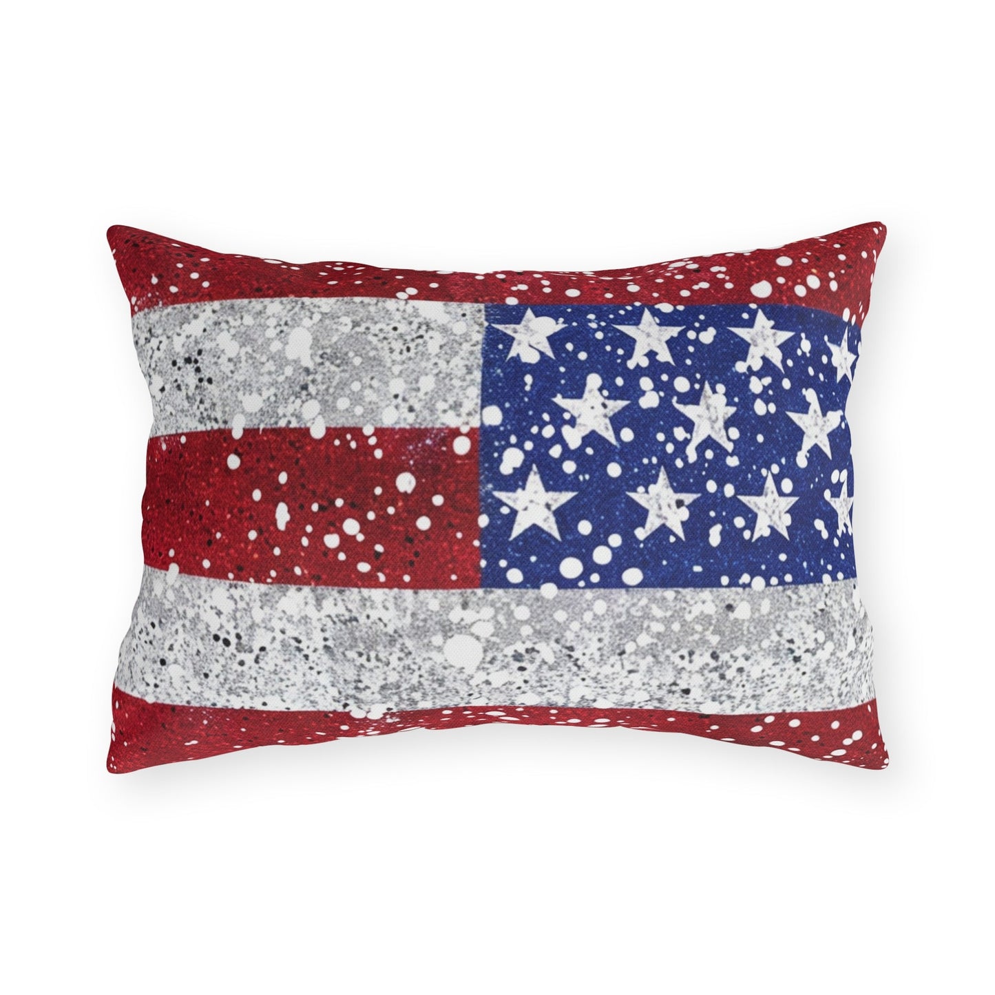 Patriotic Outdoor Pillow - American Flag Design - DS Artwork N Design