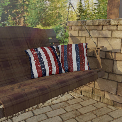 Patriotic Outdoor Pillows for Americana Decor - DS Artwork N Design