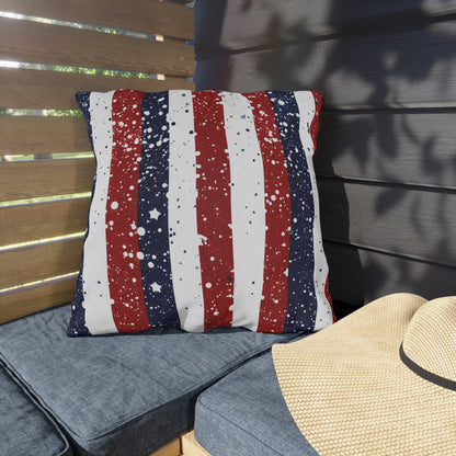 Patriotic Outdoor Pillows for Americana Decor - DS Artwork N Design