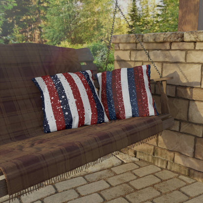 Patriotic Outdoor Pillows for Americana Decor - DS Artwork N Design