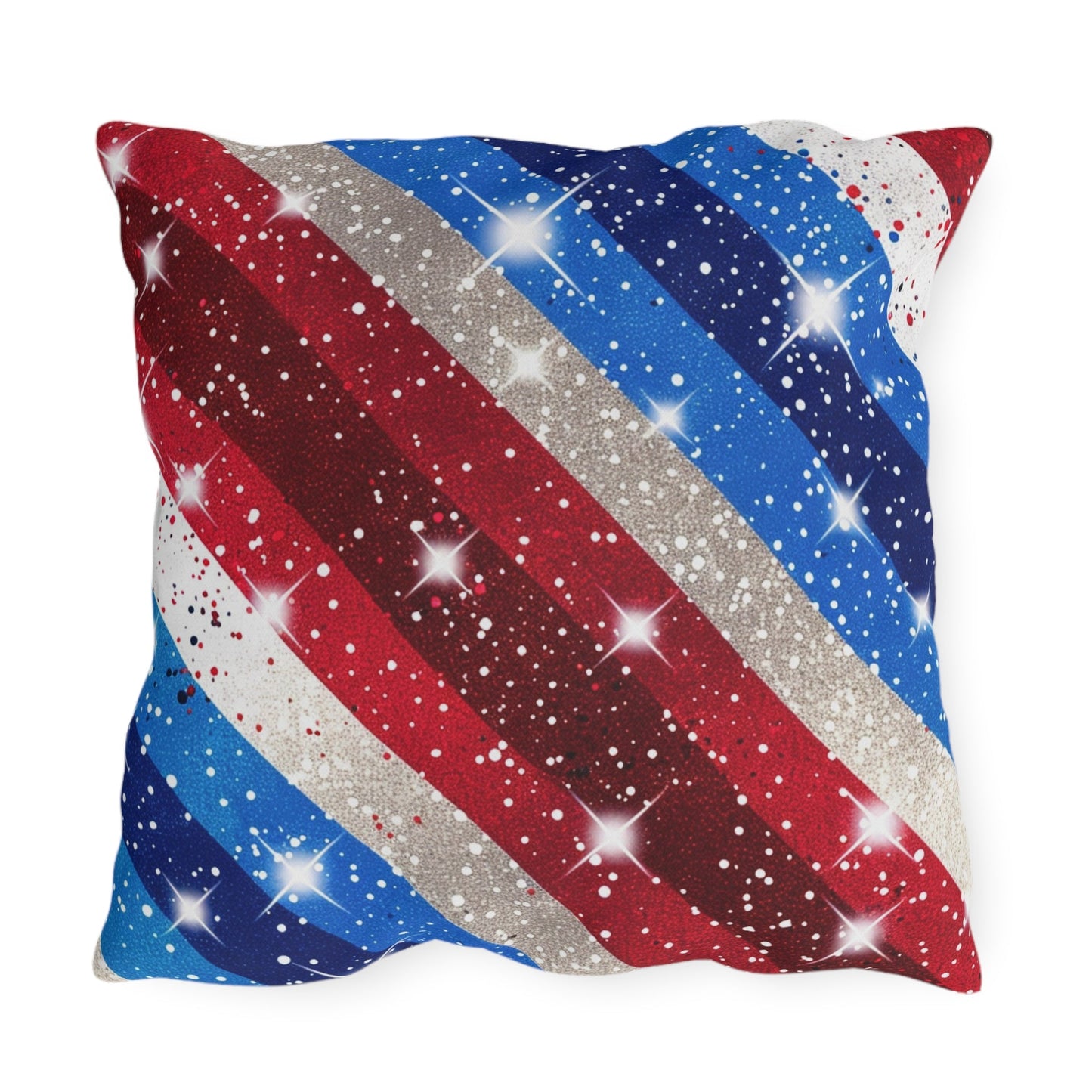 Patriotic Outdoor Pillows - Red, White & Blue Star Design for Summer Celebrations - DS Artwork N Design