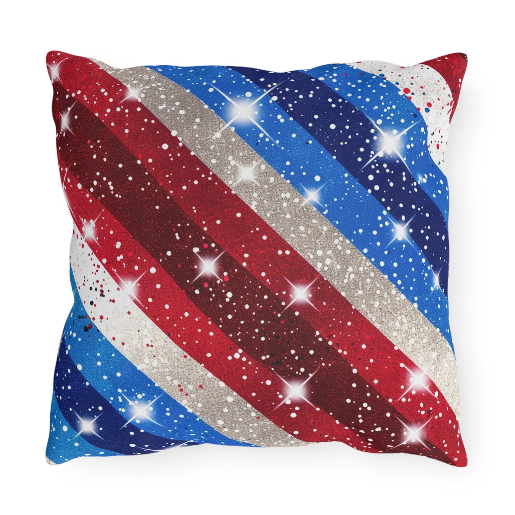 Patriotic Outdoor Pillows - Red, White & Blue Star Design for Summer Celebrations - DS Artwork N Design