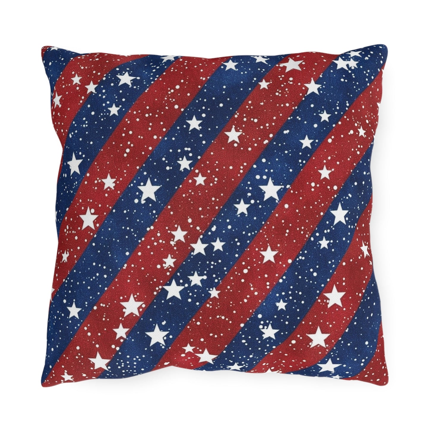 Patriotic Outdoor Pillows - Red, White & Blue Star Design for Summer Celebrations - DS Artwork N Design