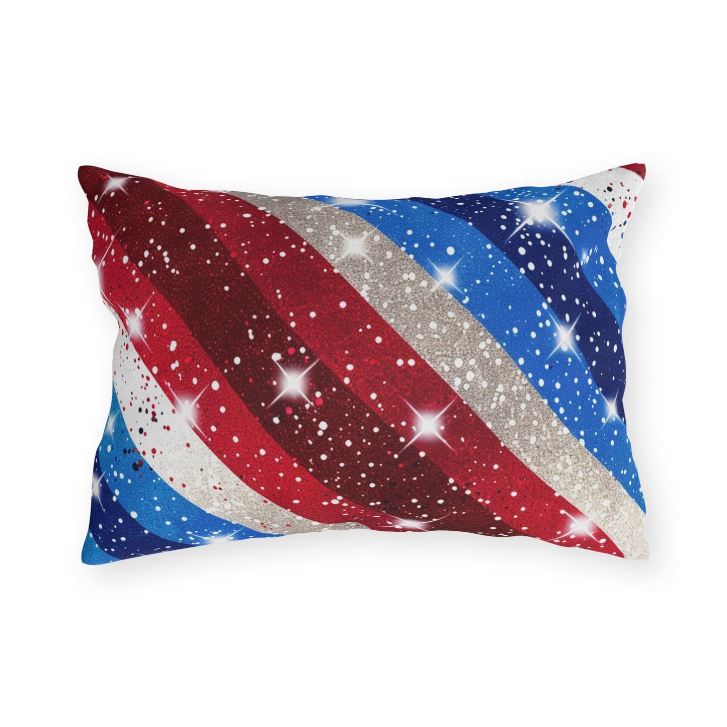 Patriotic Outdoor Pillows - Red, White & Blue Star Design for Summer Celebrations - DS Artwork N Design