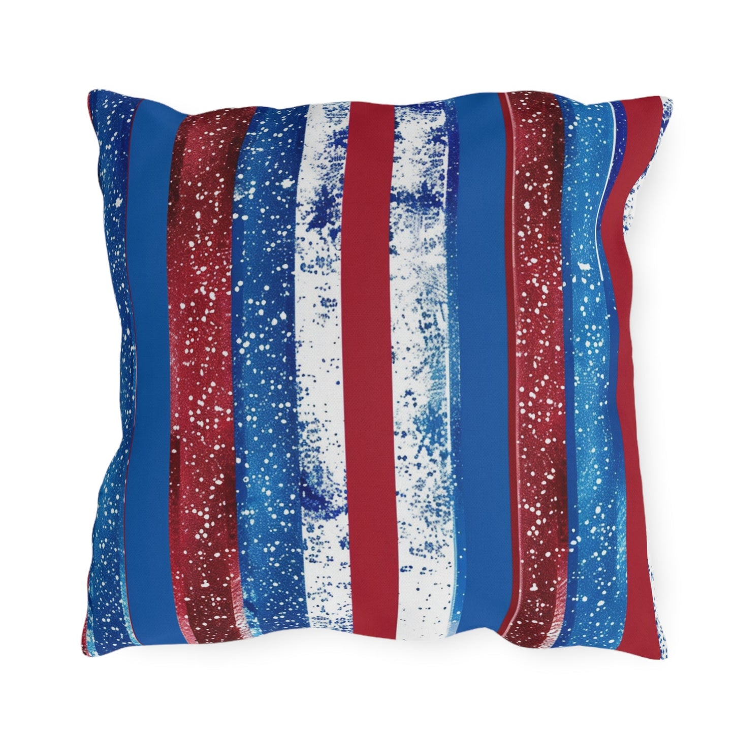 Patriotic Outdoor Pillows - Stripe Design - DS Artwork N Design