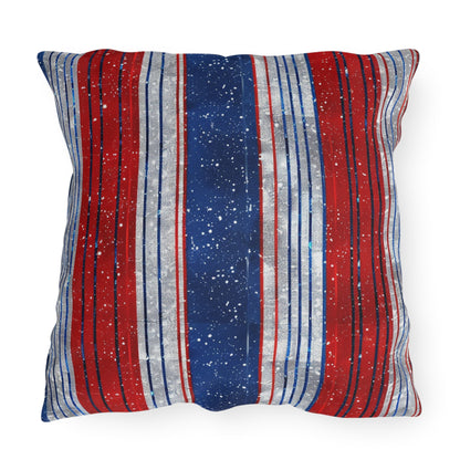 Patriotic Outdoor Pillows - Stripe Design - DS Artwork N Design