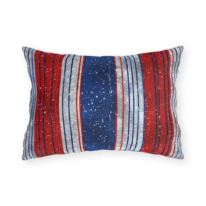 Patriotic Outdoor Pillows - Stripe Design - DS Artwork N Design
