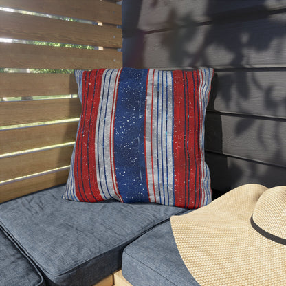Patriotic Outdoor Pillows - Stripe Design - DS Artwork N Design