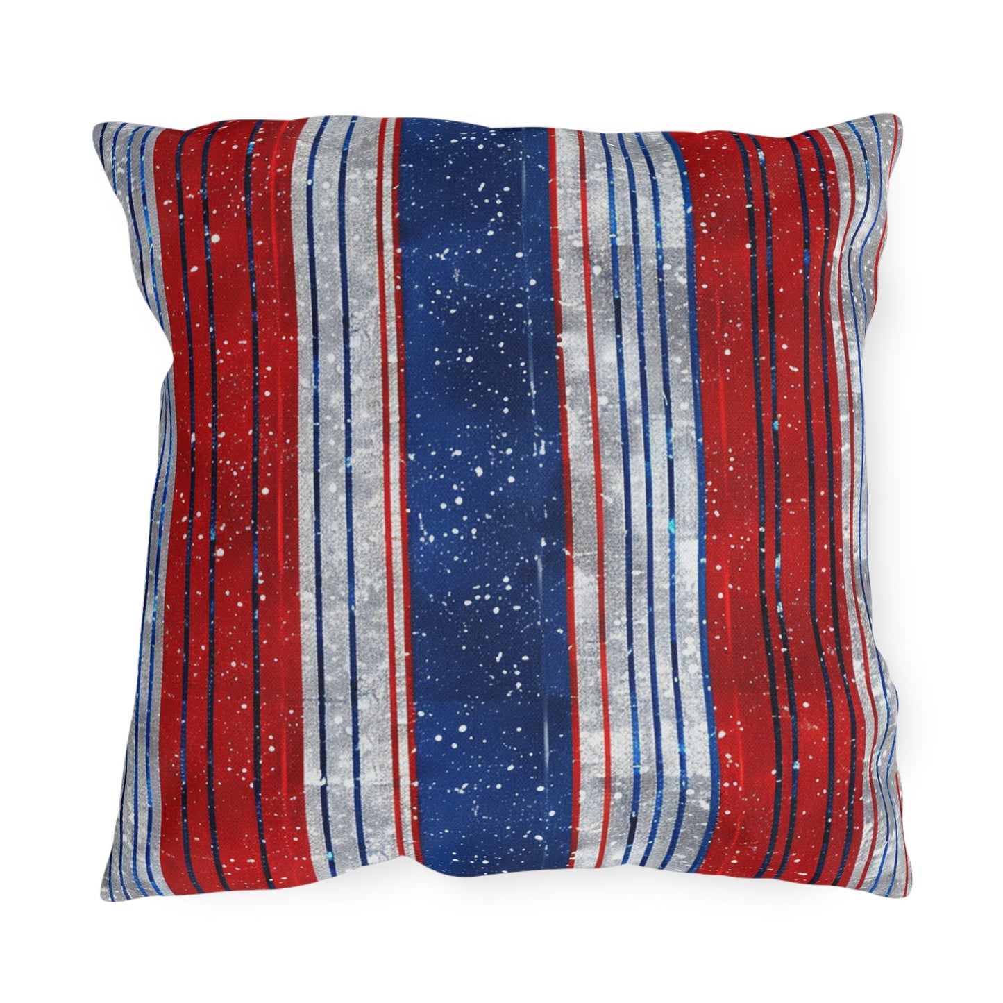 Patriotic Outdoor Pillows - Stripe Design - DS Artwork N Design