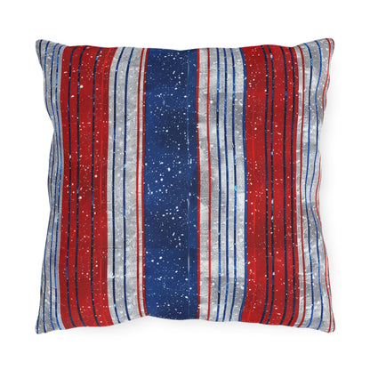 Patriotic Outdoor Pillows - Stripe Design - DS Artwork N Design