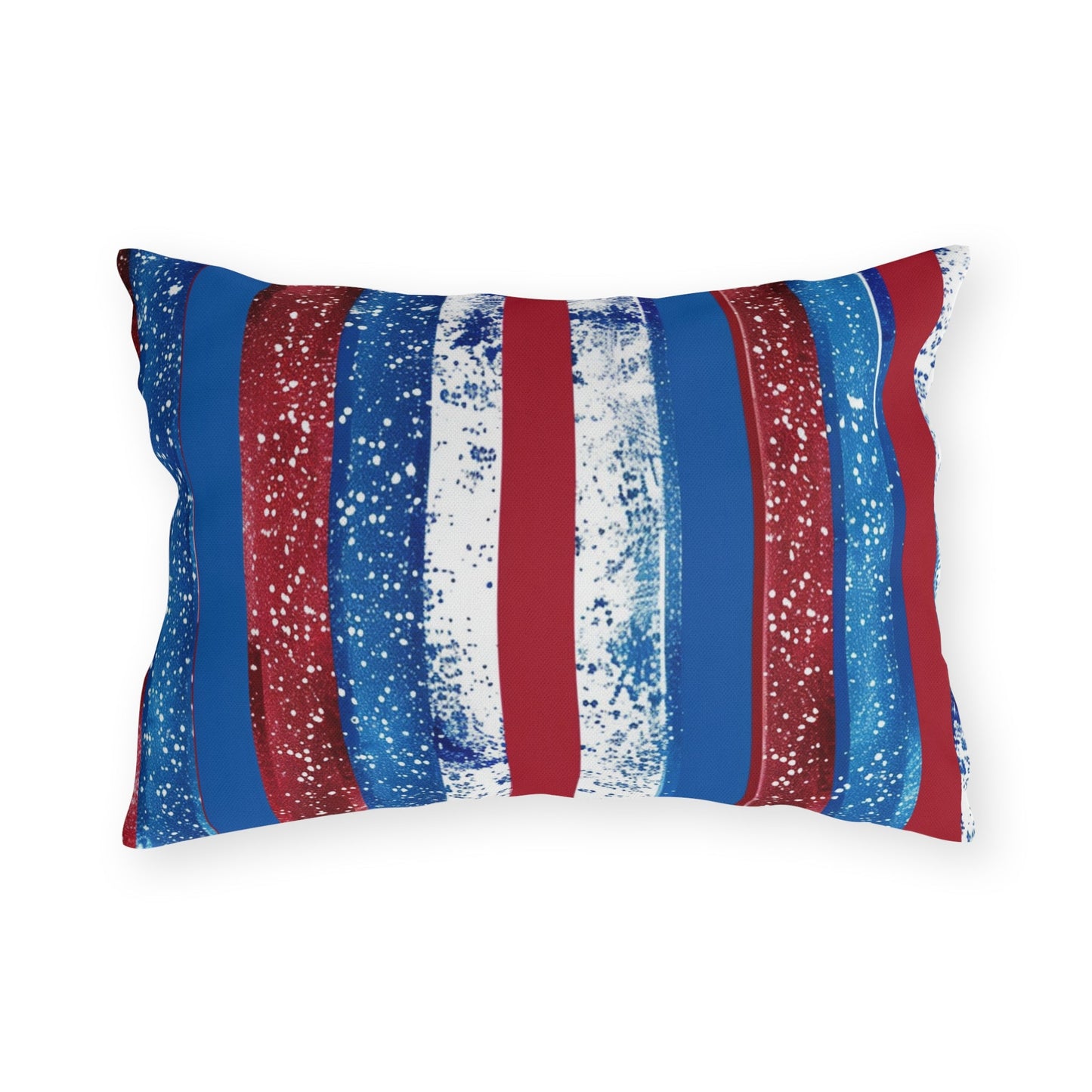 Patriotic Outdoor Pillows - Stripe Design - DS Artwork N Design