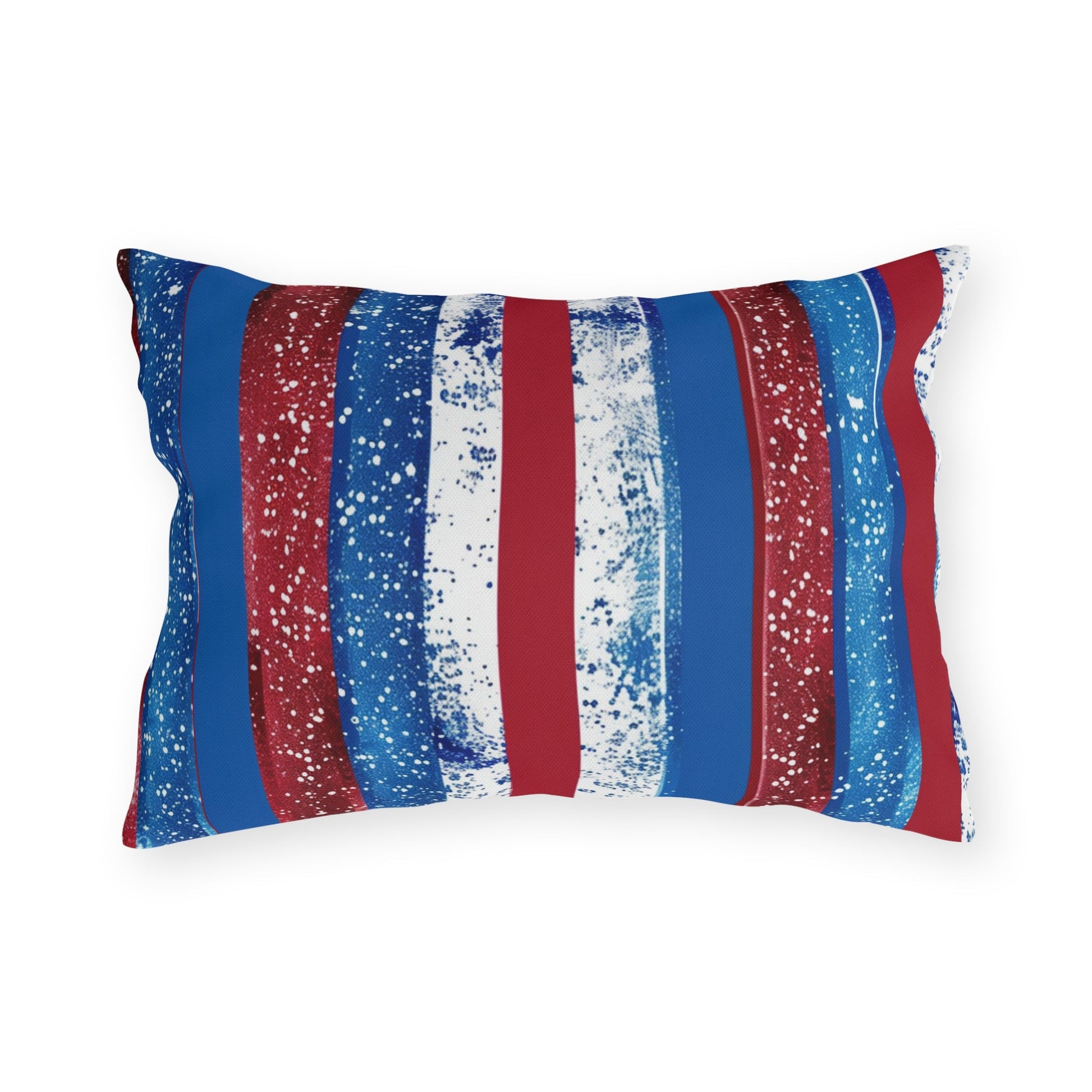 Patriotic Outdoor Pillows - Stripe Design - DS Artwork N Design