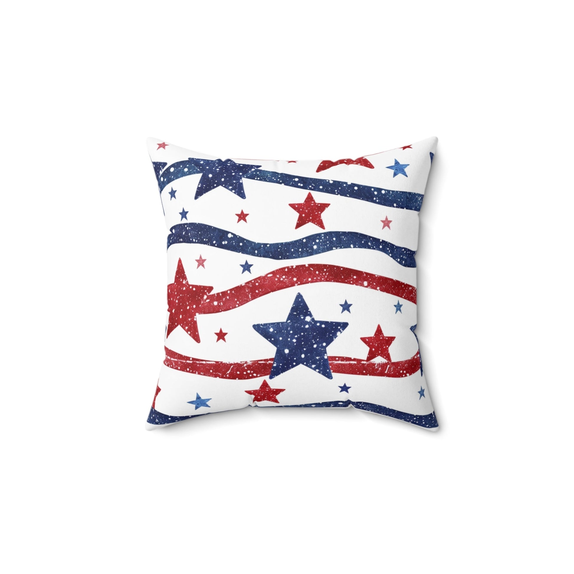 Patriotic Star - Patterned Square Pillow for Home Decor - DS Artwork N Design