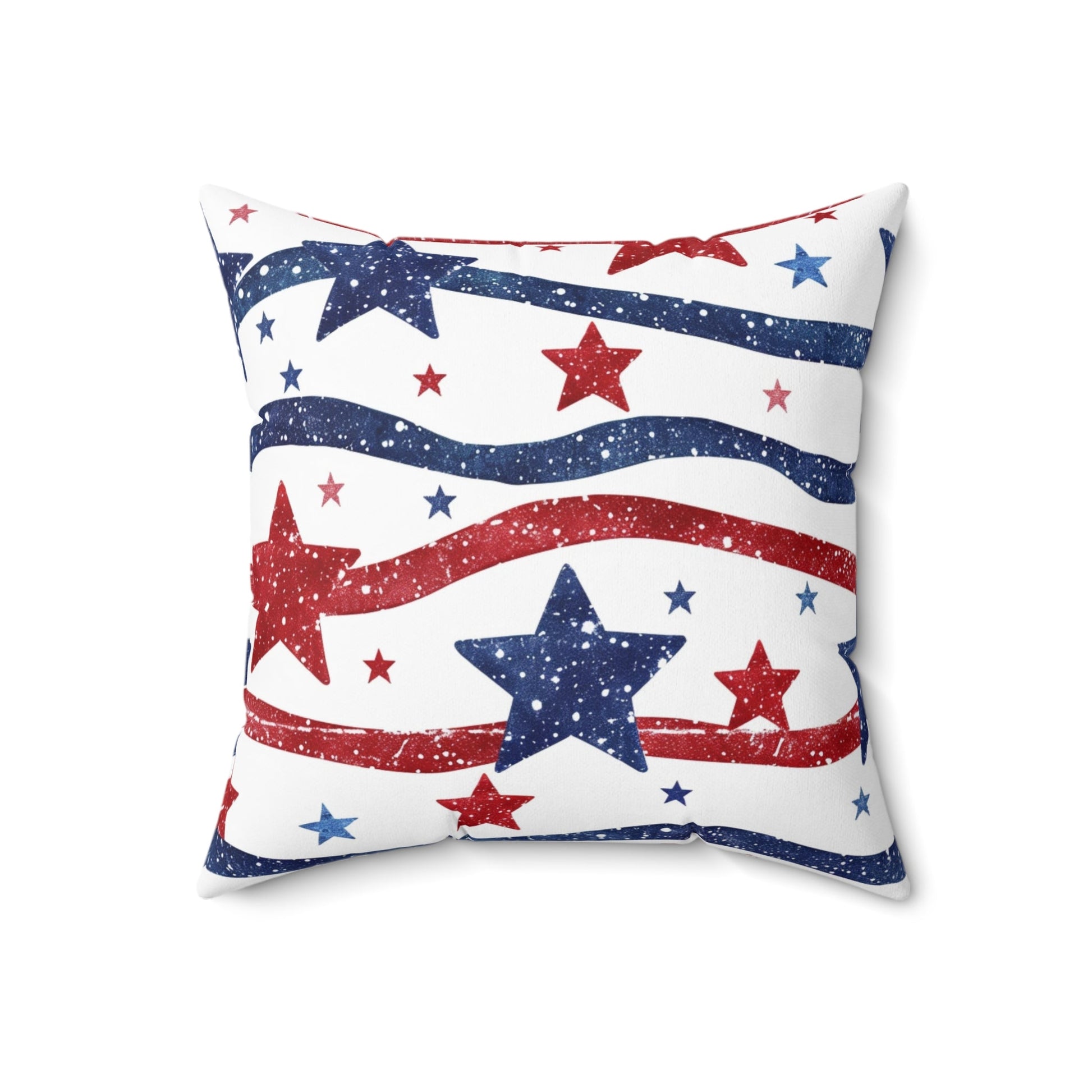 Patriotic Star - Patterned Square Pillow for Home Decor - DS Artwork N Design