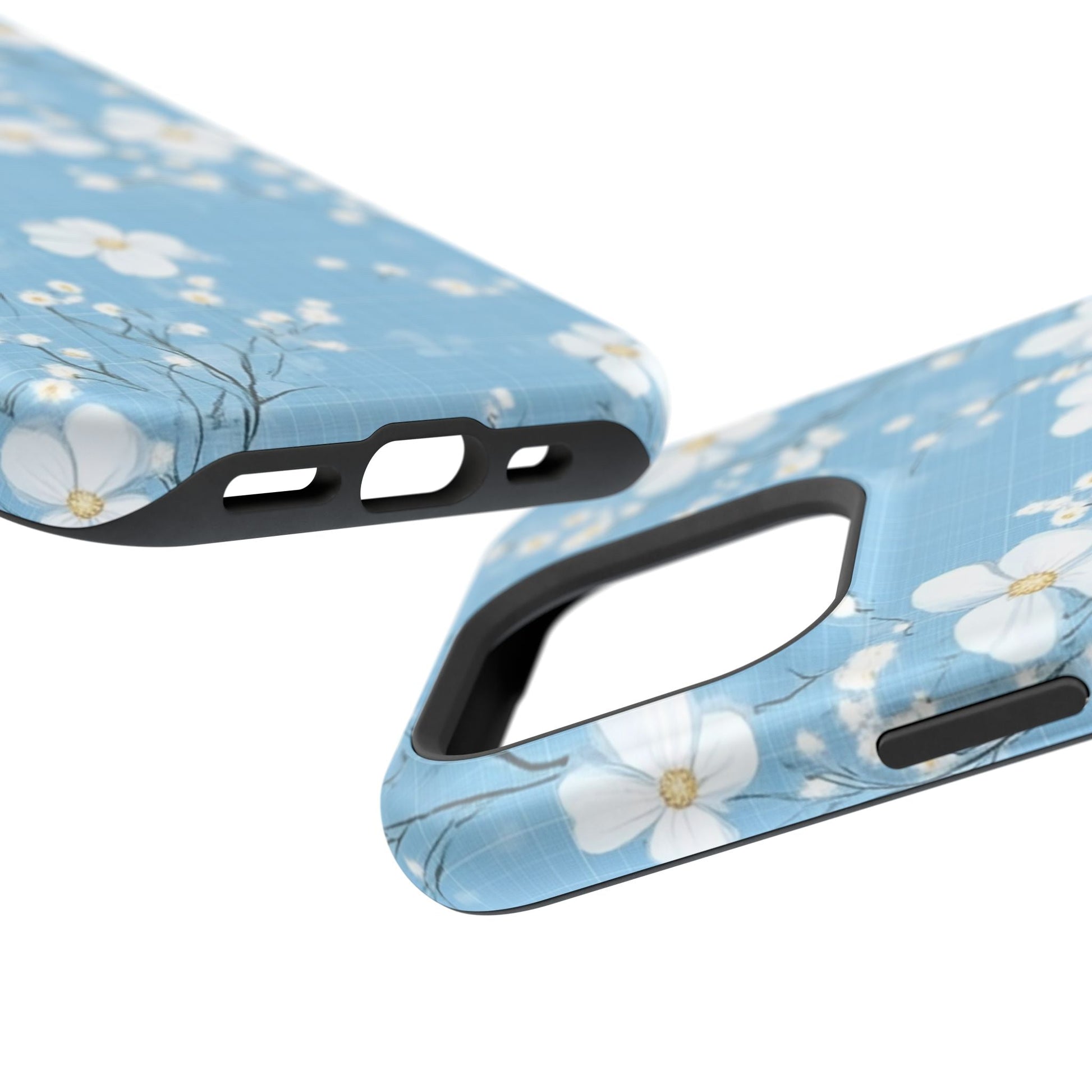 Powder Blue Floral Impact - Resistant Phone Case - DS Artwork N Design