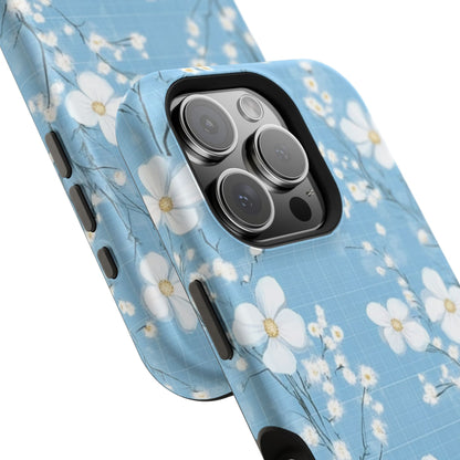 Powder Blue Floral Impact - Resistant Phone Case - DS Artwork N Design