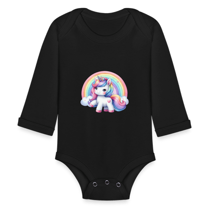 Rainbow unicorn - Long Sleeve Baby onesie - DS Artwork N Design