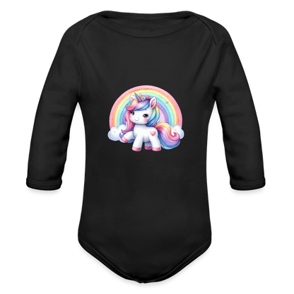 Rainbow unicorn - Long Sleeve Baby onesie - DS Artwork N Design