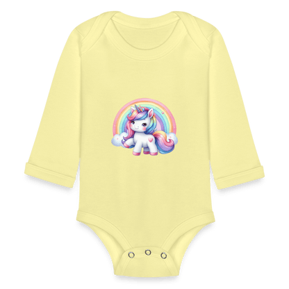 Rainbow unicorn - Long Sleeve Baby onesie - DS Artwork N Design