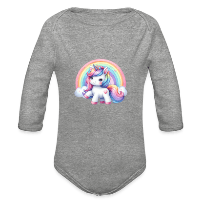 Rainbow unicorn - Long Sleeve Baby onesie - DS Artwork N Design