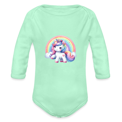 Rainbow unicorn - Long Sleeve Baby onesie - DS Artwork N Design