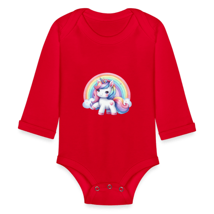 Rainbow unicorn - Long Sleeve Baby onesie - DS Artwork N Design