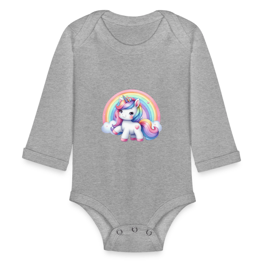Rainbow unicorn - Long Sleeve Baby onesie - DS Artwork N Design