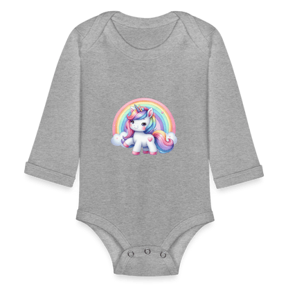 Rainbow unicorn - Long Sleeve Baby onesie - DS Artwork N Design