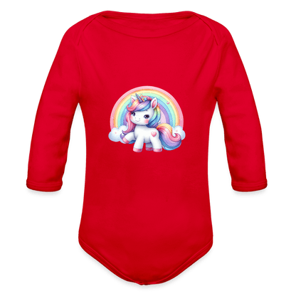 Rainbow unicorn - Long Sleeve Baby onesie - DS Artwork N Design