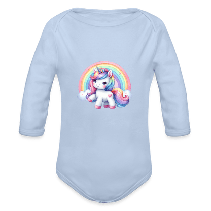 Rainbow unicorn - Long Sleeve Baby onesie - DS Artwork N Design