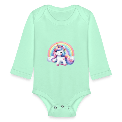 Rainbow unicorn - Long Sleeve Baby onesie - DS Artwork N Design