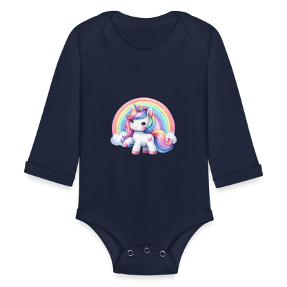 Rainbow unicorn - Long Sleeve Baby onesie - DS Artwork N Design