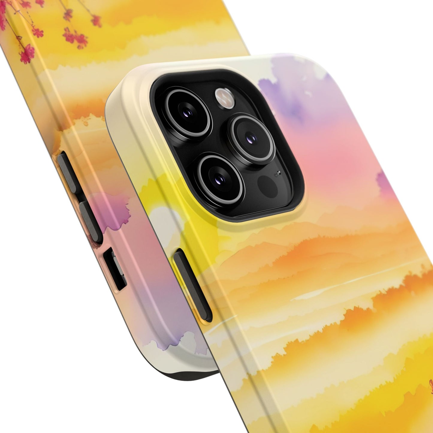 Scenic Landscape IPhone Case - Floral Sunset Design - DS Artwork N Design