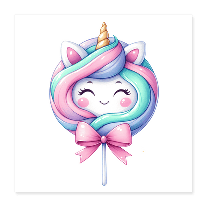 Unicorn Lollipop - Poster 16x16 - DS Artwork N Design