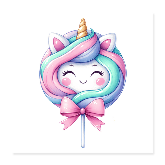 Unicorn Lollipop - Poster 16x16 - DS Artwork N Design