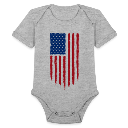 USA flag - Short Sleeve Baby onesie - DS Artwork N Design