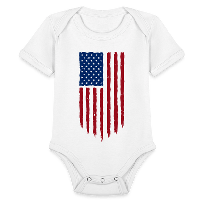 USA flag - Short Sleeve Baby onesie - DS Artwork N Design