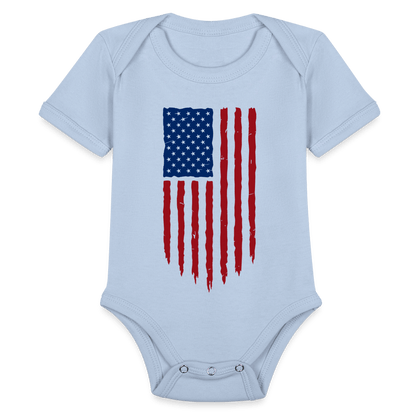 USA flag - Short Sleeve Baby onesie - DS Artwork N Design