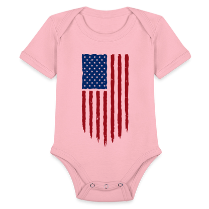 USA flag - Short Sleeve Baby onesie - DS Artwork N Design