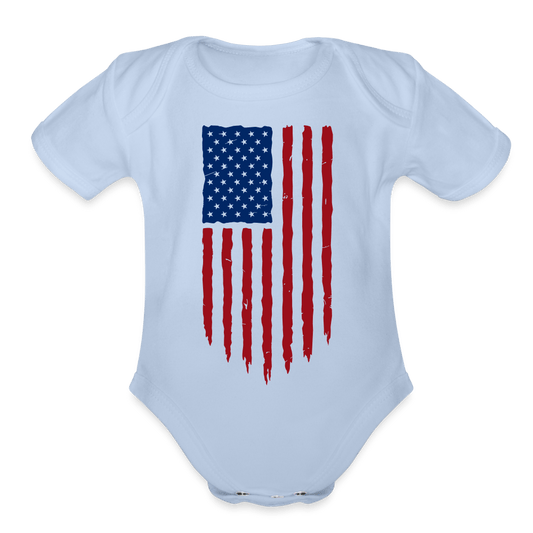 USA flag - Short Sleeve Baby onesie - DS Artwork N Design