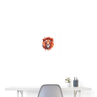 Water color Lion - Poster 16x16 - DS Artwork N Design