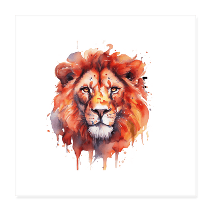 Water color Lion - Poster 16x16 - DS Artwork N Design